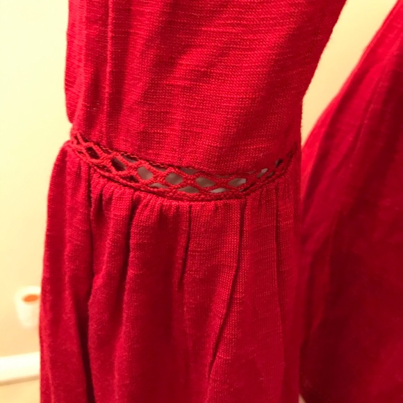 American Rag Cold Shoulder Bell Sleeve Top Womens Size Small Smocked - Picture 9 of 16